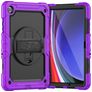 Mobigear SureGrip Xtreme Samsung Galaxy Tab A9 Plus (2023) Hoes Hard Kunststof,Siliconen Backcover + Schouderband + Standaard - Paars