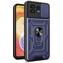 Mobigear Armor Ring Cam Slide Motorola Edge 40 Pro Hoesje Hardcase Backcover Shockproof met Ringhouder en Camera Slider - Blauw