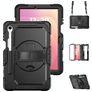 Mobigear SureGrip XGuard Samsung Galaxy Tab S11 Hoes Hard kunststof / Siliconen Backcover + Stylus Houder + Schouderband + Standaard - Zwart