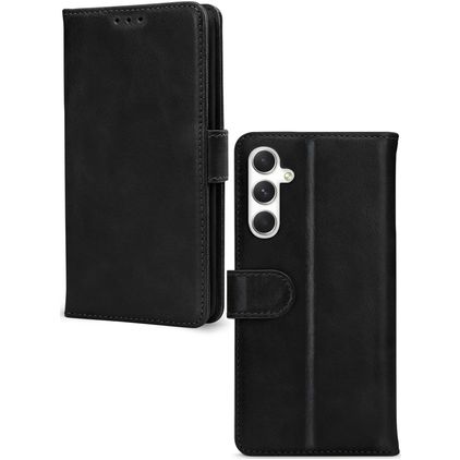 Mobilize Wallet Samsung Galaxy A54 Hoesje Echt Leer Bookcase Portemonnee - Zwart