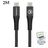 Mobilize Strong Nylon USB-C naar USB-C Kabel 2 m - Zwart