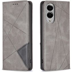 Mobigear Rhombus Slim Samsung Galaxy S25 Edge Hoesje Bookcase - Grijs