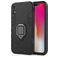 Mobigear Armor Ring iPhone XR Hoesje Hardcase Backcover Shockproof met Ringhouder - Zwart