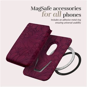 MIO Pasjeshouder - 3 Pasjes - MagSafe Compatible - Berry Blooms