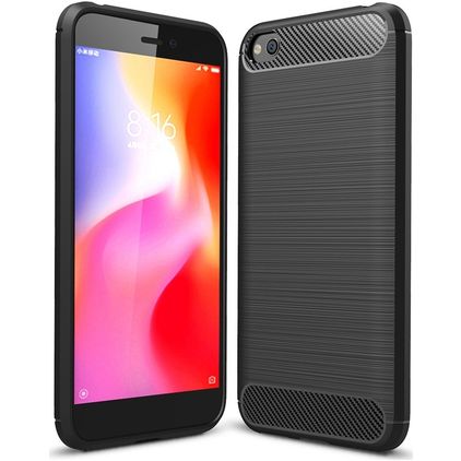 Mobigear Brushed Slim Xiaomi Redmi Go Hoesje Flexibel TPU Backcover - Zwart