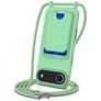 Mobigear Lanyard Card iPhone Air Siliconen Hoesje met koord en Pasjeshouder - Groen