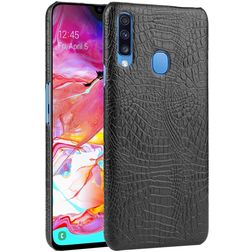 Mobigear Croco Samsung Galaxy A20s Hoesje Hardcase Backcover - Zwart