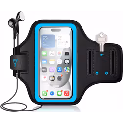 Mobigear Go Active Telefoonhouder Hardlopen HONOR 9X Lite Sport Hoesje Neopreen Sportarmband - Blauw