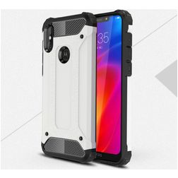 Mobigear Outdoor Motorola One Power Hoesje Hardcase Backcover Shockproof - Wit