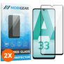 Mobigear Premium Samsung Galaxy A33 Glazen Screenprotector - Case Friendly - Zwart (2-Pack)