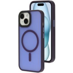 Mobiparts Hardcover iPhone 15 MagSafe Hoesje Hardcase Backcover - Satin Purple
