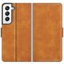 Mobigear Slim Magnet Samsung Galaxy S22 Hoesje Bookcase Portemonnee - Cognac