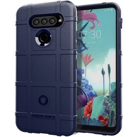 Mobigear Rugged Shield LG K51s Hoesje Flexibel TPU Backcover Shockproof - Blauw
