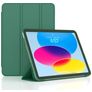 Mobigear Tri-Fold Gel iPad 10 (2022) Hoes TPU,Kunstleer Bookcase - Groen