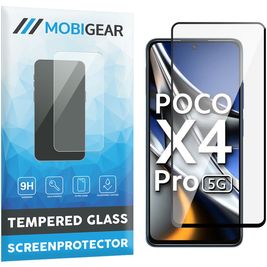 Mobigear Premium POCO X4 Pro 5G Glazen Screenprotector - Case Friendly - Zwart
