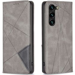Mobigear Rhombus Slim Samsung Galaxy S24 Plus Hoesje Bookcase - Grijs