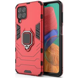 Mobigear Armor Ring Samsung Galaxy M33 Hoesje Hardcase Backcover Shockproof met Ringhouder - Rood