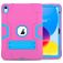 Mobigear ShieldStand iPad 11 (2025) Hoes Hard Kunststof,Siliconen Backcover + Standaard - Blauw / Magenta