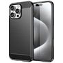 Mobigear Brushed Slim iPhone 16 Pro Max Hoesje Flexibel TPU Backcover - Zwart