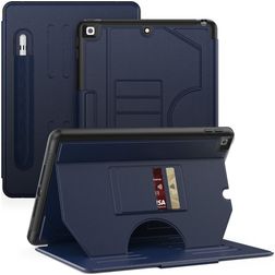 Mobigear Magnetic Folio iPad 9 (2021) Hoes Bookcase + Stylus Houder - Marineblauw