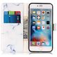 Mobigear Marble iPhone 8 Plus Hoesje Bookcase Portemonnee - White Marble