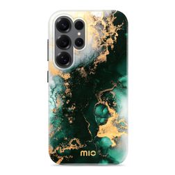 MIO Samsung Galaxy S25 Ultra MagSafe Hoesje Hardcase Backcover - Green Marble