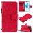 Mobigear Sunflower iPhone 12 Hoesje Bookcase Portemonnee - Rood