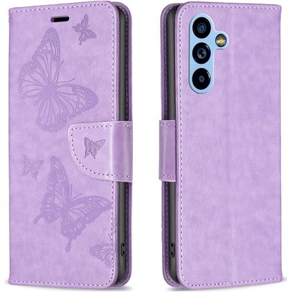 Mobigear Butterfly Samsung Galaxy A54 Hoesje Bookcase Portemonnee - Paars