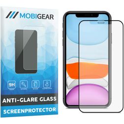 Mobigear Premium iPhone 11 Pro Max Glazen Screenprotector Anti-Glare - Case Friendly - Zwart