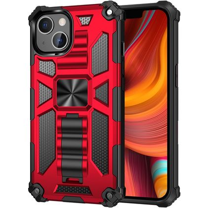Mobigear Armor Stand iPhone 13 Pro Hoesje Hardcase Backcover Shockproof met Standaard - Rood