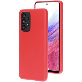 Mobiparts Samsung Galaxy A53 Siliconen Hoesje Backcover - Scarlet Red
