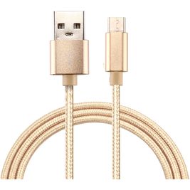 Mobigear Nylon USB-A naar USB-C Kabel 3 Meter - Goud Mobigear Nylon USB-A naar USB-C Kabel 3 Meter - Goud