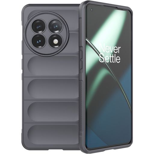 Mobigear Bumpy OnePlus 11 Hoesje Flexibel TPU Backcover - Charcoal
