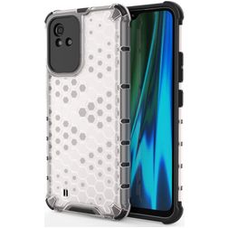 Mobigear Honeycomb Realme Narzo 50 4G Hoesje Hardcase Backcover Shockproof - Wit