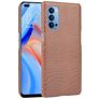 Mobigear Croco OPPO Reno 4 Hoesje Hardcase Backcover - Bruin