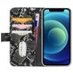 Mobilize Magnet Zipper iPhone 12 Mini Hoesje Uitneembare 2in1 Bookcase Portemonnee - Zwart