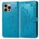 Mobigear Mandala iPhone 16 Hoesje Bookcase Portemonnee - Blauw