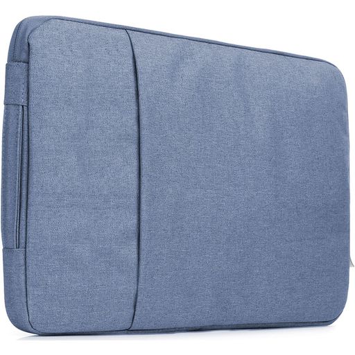 Mobigear Denim Zipper Laptop Sleeve 13 - 14 inch Laptop hoes - Marineblauw