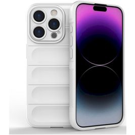Mobigear Bumpy iPhone 15 Pro Hoesje Flexibel TPU Backcover - Wit