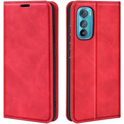 Mobigear Retro Slim Motorola Edge 30 Hoesje Bookcase Portemonnee - Rood