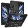 Mobigear Armor Ring Samsung Galaxy Z Fold 4 Hoesje Hardcase Backcover Shockproof met Ringhouder - Zwart