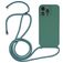 Mobigear Lanyard iPhone 15 Pro Siliconen Hoesje met koord - Groen