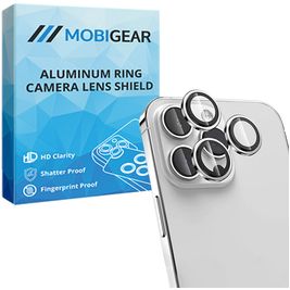 Mobigear Single iPhone 14 Pro Max Glazen Camera Lens Protector - Case Friendly - Zilver