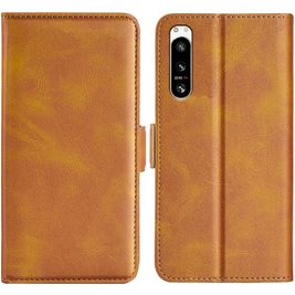 Mobigear Slim Magnet Sony Xperia 5 IV Hoesje Bookcase Portemonnee - Cognac