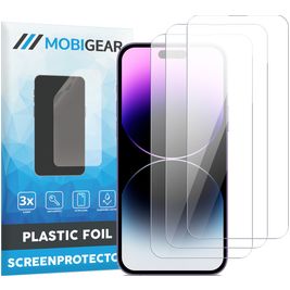 Mobigear iPhone 14 Pro Screenprotector Folie - Case Friendly (3-Pack)