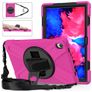 Mobigear SureGrip XGuard Lenovo Tab P11 Plus Gen 1 Hoes Hard Kunststof,Siliconen Backcover + Schouderband + Standaard - Roze
