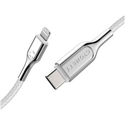 Cygnett Armoured Braided USB-C naar Apple Lightning Kabel MFI 1 Meter - Wit