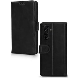 Mobilize Wallet Samsung Galaxy A17 Hoesje Echt Leer Bookcase Portemonnee - Zwart