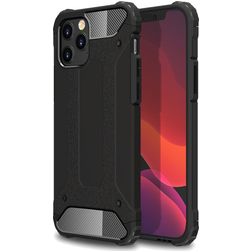 Mobigear Outdoor iPhone 12 Hoesje Hardcase Backcover Shockproof - Zwart