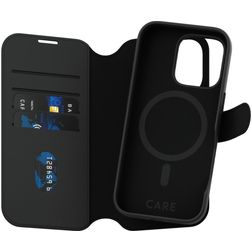 CARE by PanzerGlass Tango Two-in-One iPhone 16 Pro MagSafe Hoesje Uitneembare 2in1 Bookcase Portemonnee - Zwart